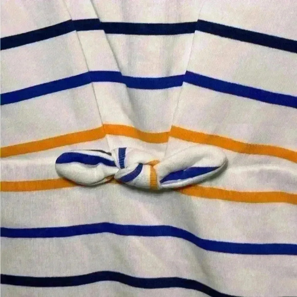 Dip - White romper with multi-color stripes-Girls 6-12 months - Picture 2 of 4